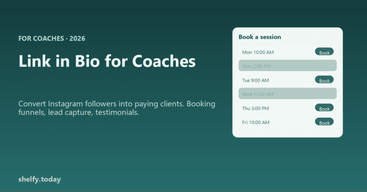 Cover Image for Link in Bio for Coaches (2026): Convert Instagram Followers into Paying Clients